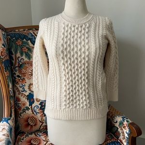 Creamy Knit Wool Sweater J Crew